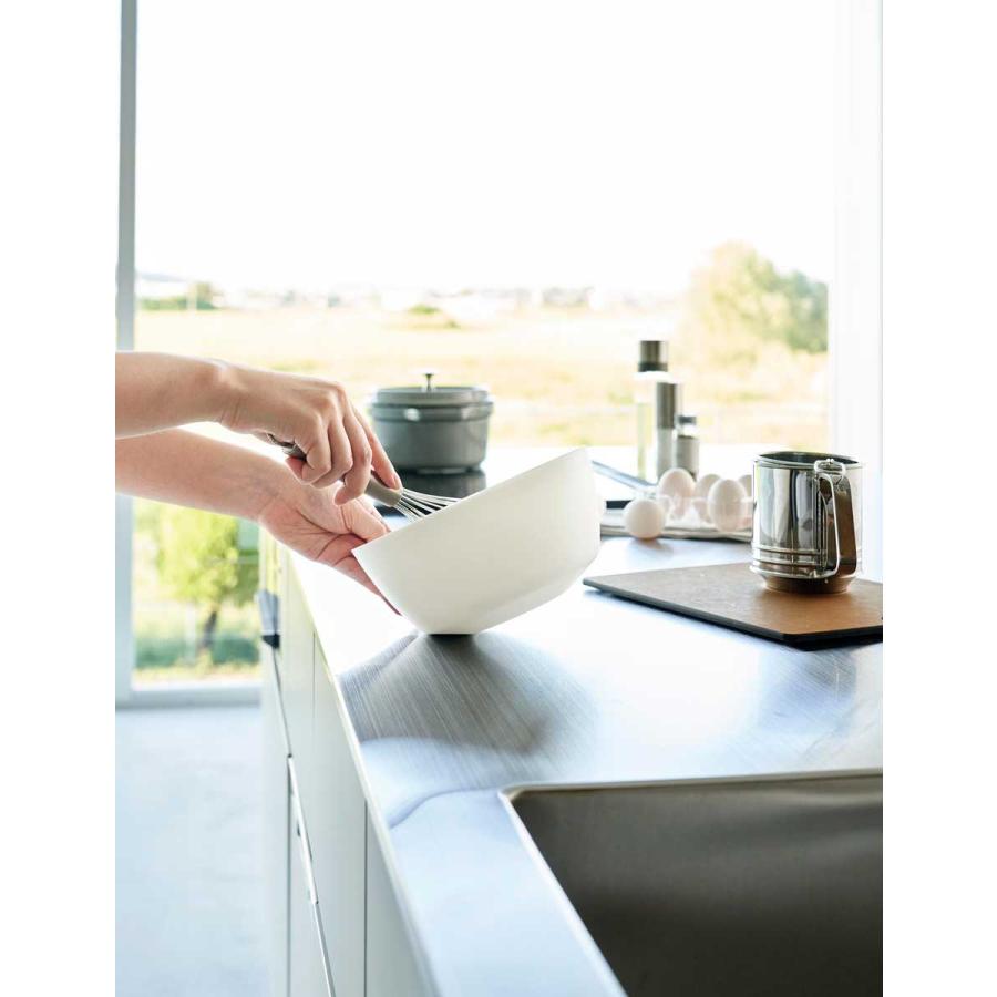 レンジボウル 山崎実業 正規品 tower タワー 傾けて混ぜやすい調理ボウル 3点セット 電子レンジ対応 料理ボウル  1391 ホワイト | tower | 05