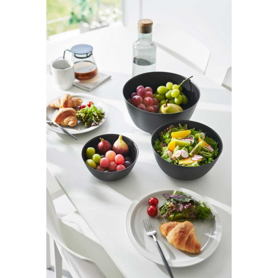 レンジボウル 山崎実業 正規品 tower タワー 傾けて混ぜやすい調理ボウル 3点セット 電子レンジ対応 料理ボウル  1392 ブラック | tower | 03