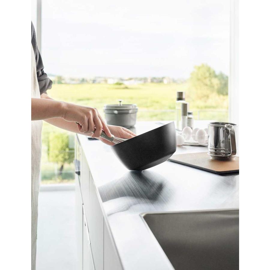 レンジボウル 山崎実業 正規品 tower タワー 傾けて混ぜやすい調理ボウル 3点セット 電子レンジ対応 料理ボウル  1392 ブラック | tower | 05