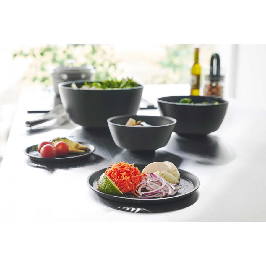 レンジボウル 山崎実業 正規品 tower タワー 傾けて混ぜやすい調理ボウル 5点セット 電子レンジ対応 料理ボウル  1394 ブラック | tower | 02