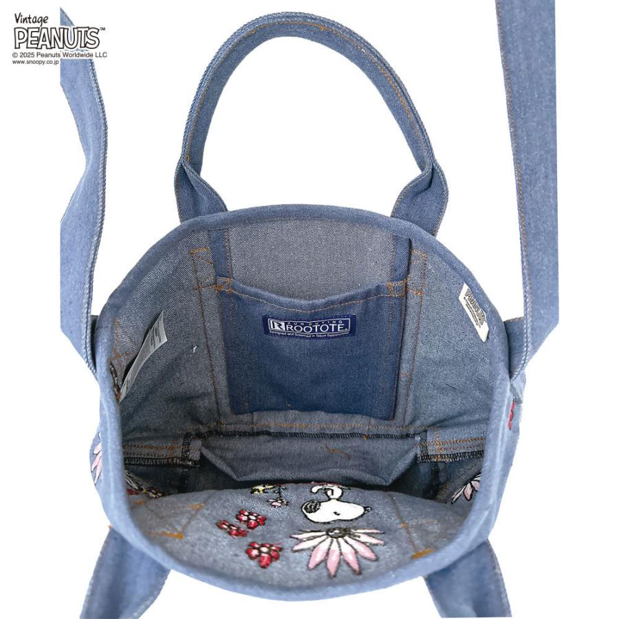 2025新作 スヌーピーバッグ 正規品 ROOTOTE ルートート IP.デリ.シシュウ.ピーナッツ-0M スヌーピーグッズ トートバッグ Vintage PEANUTS DELI 8419 サックス | ROOTOTE | 07