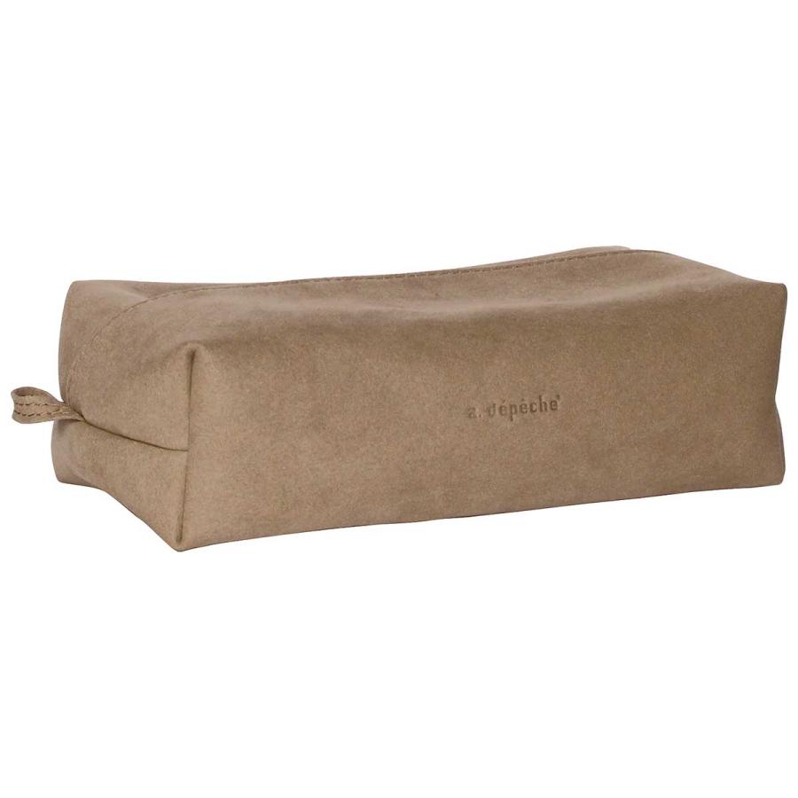 ティッシュケース アデペシュ a.depeche フェルメ ティッシュカバー スエード ティッシュカバー felme tissuecover suede ミルクチョコレート | 