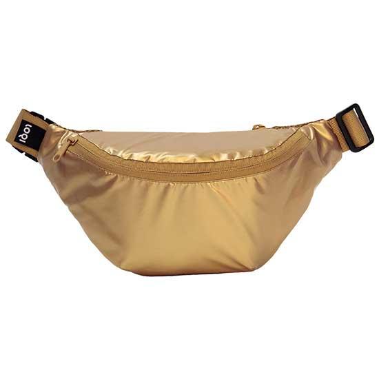 ボディバッグ ローキー LOQI 正規品 Recycled Bum Bag バムバッグ 肩掛け 両手フリー ウエストポーチ メタリック マットゴールド | LOQI
