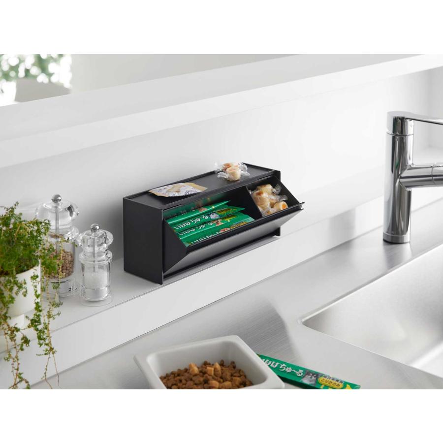 ペット用品 山崎実業 正規品 nooks ヌークス マグネットペットおやつ収納ケース 犬用 猫用  1984 ブラック | 山崎実業 | 04