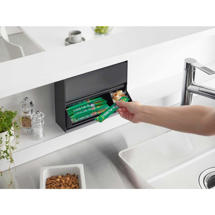 ペット用品 山崎実業 正規品 nooks ヌークス マグネットペットおやつ収納ケース 犬用 猫用  1984 ブラック | 山崎実業 | 06