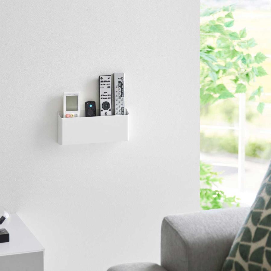 リモコンスタンド 山崎実業 正規品 tower タワー ウォールリモコンホルダー 石こうボード壁対応 リモコンラック リモコン収納  1678 ホワイト | tower