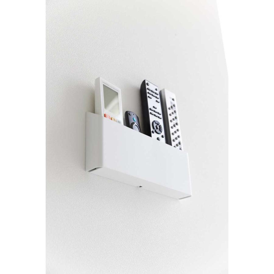 リモコンスタンド 山崎実業 正規品 tower タワー ウォールリモコンホルダー 石こうボード壁対応 リモコンラック リモコン収納  1678 ホワイト | tower | 07