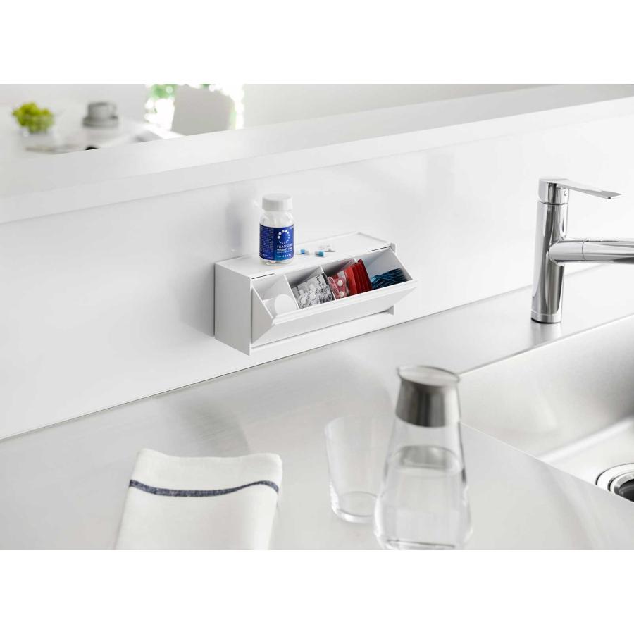 薬ケース 山崎実業 正規品 tower タワー マグネットお薬&サプリメント収納ケース サプリメントケース 薬入れ  1357 ホワイト | tower | 03