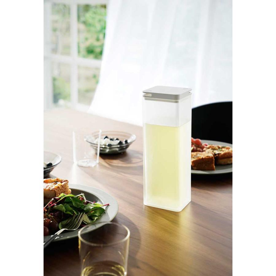 冷水ポット 山崎実業 正規品 tower タワー 水はね防止フィルター付き両方から注げる冷水筒 冷水筒 麦茶ポット  10237 ホワイト | tower | 02