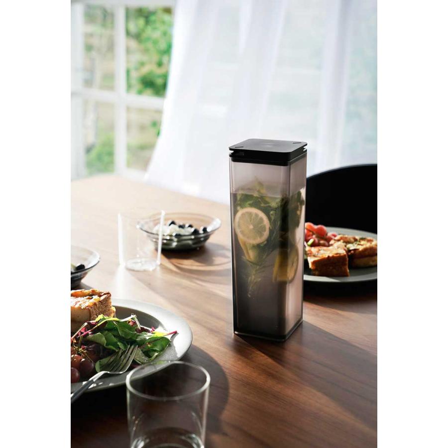 冷水ポット 山崎実業 正規品 tower タワー 水はね防止フィルター付き両方から注げる冷水筒 冷水筒 麦茶ポット  10238 ブラック | tower | 03