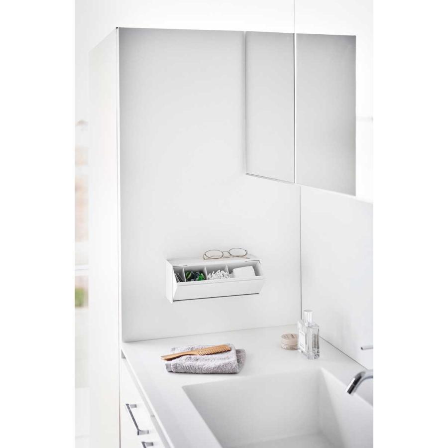 洗面所収納 山崎実業 正規品 tower タワー ウォール洗面収納ケース 石こうボード壁対応 洗顔用品収納 スキンケア収納  1355 ホワイト | tower | 03