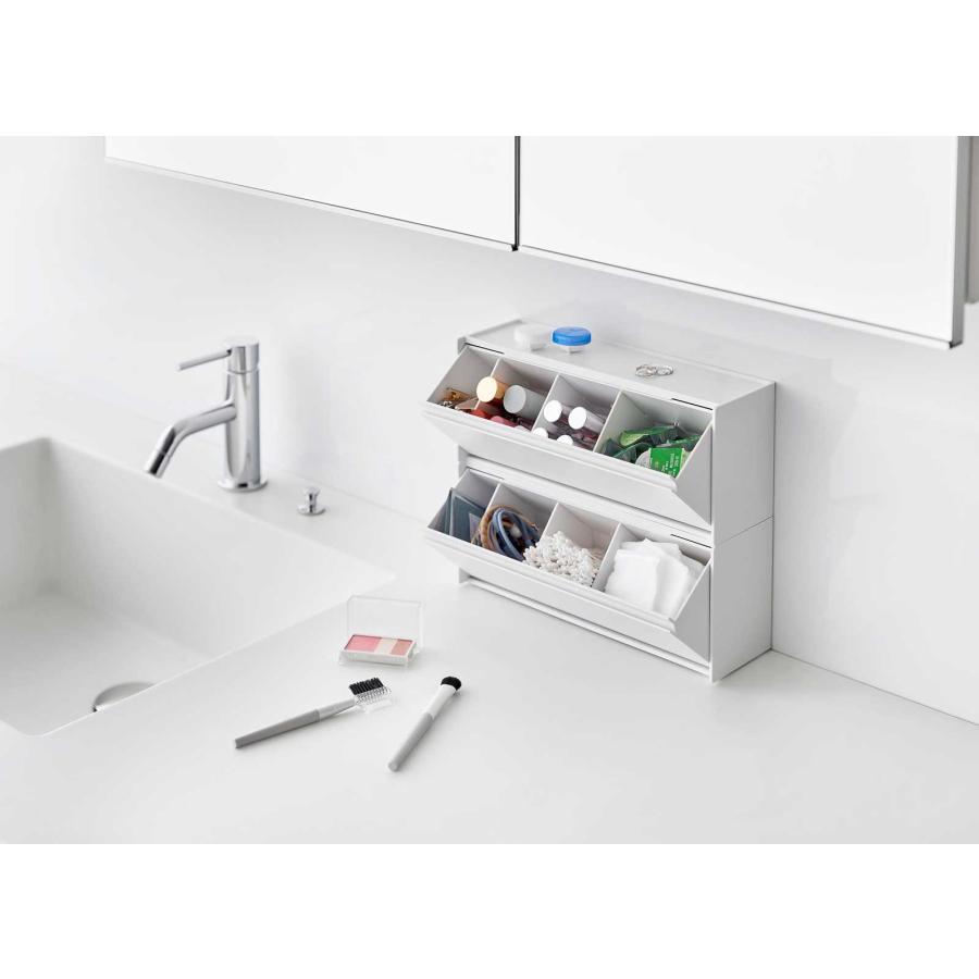 洗面所収納 山崎実業 正規品 tower タワー ウォール洗面収納ケース 石こうボード壁対応 洗顔用品収納 スキンケア収納  1355 ホワイト | tower | 06