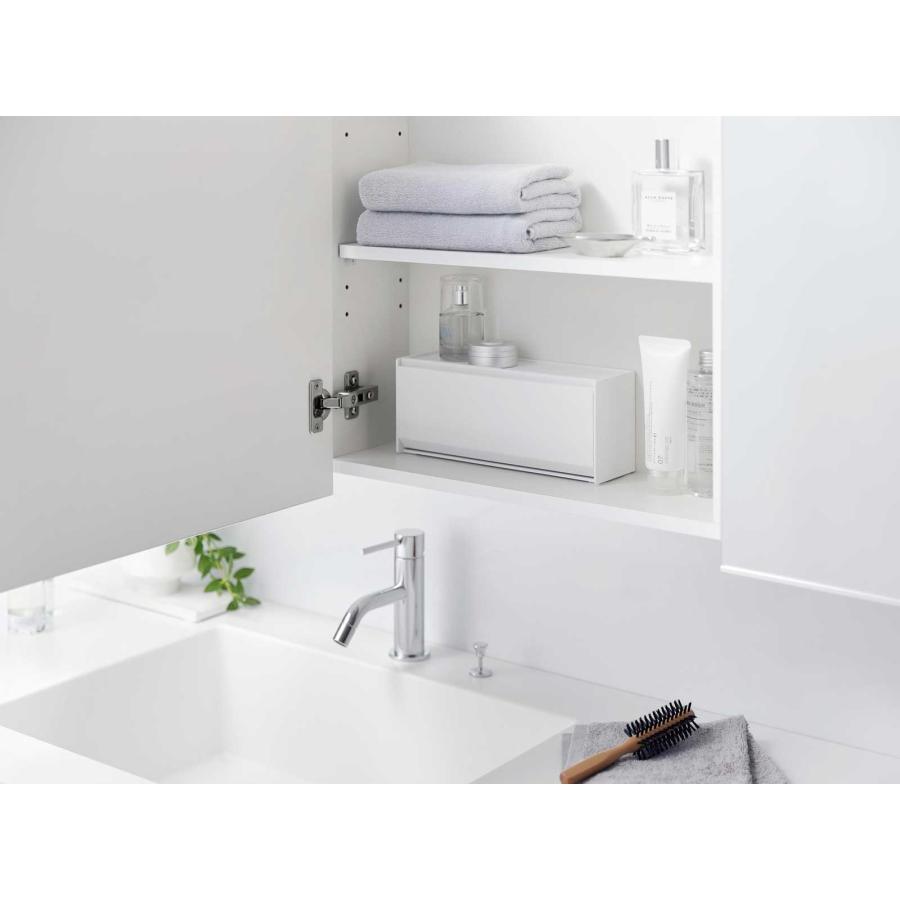 洗面所収納 山崎実業 正規品 tower タワー ウォール洗面収納ケース 石こうボード壁対応 洗顔用品収納 スキンケア収納  1355 ホワイト | tower | 07