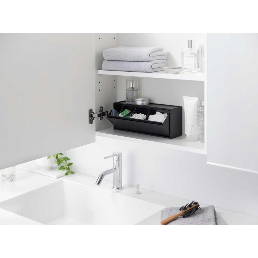 洗面所収納 山崎実業 正規品 tower タワー ウォール洗面収納ケース 石こうボード壁対応 洗顔用品収納 スキンケア収納  1356 ブラック | tower | 05