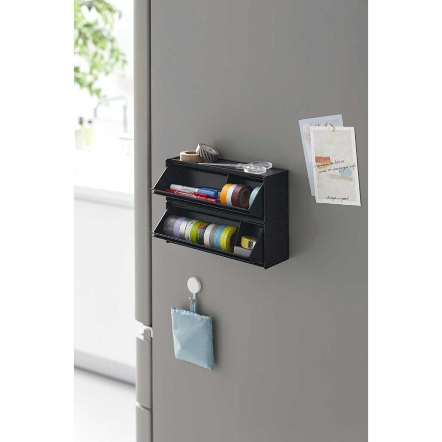 マスキングテープケース 山崎実業 正規品 tower タワー マグネットマスキングテープ収納ケース マステ収納  1354 ブラック | tower | 03