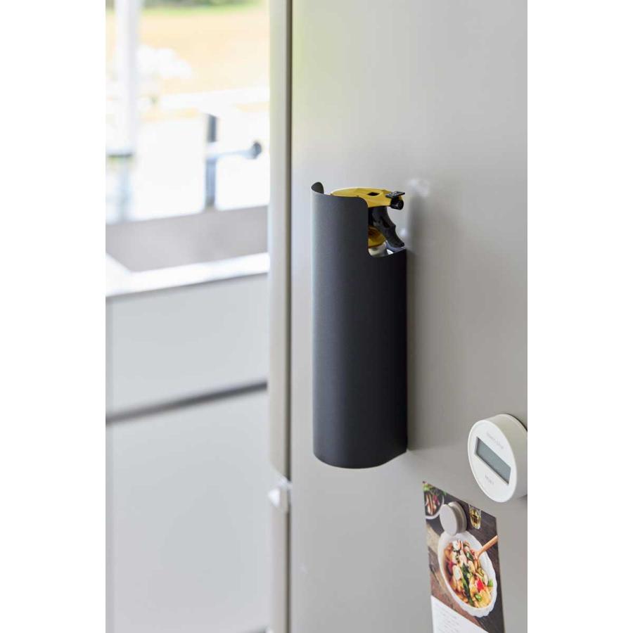 スプレーホルダー 山崎実業 正規品 tower タワー マグネット目隠しスプレーホルダー スプレー缶ホルダー  8238 ブラック | tower | 03