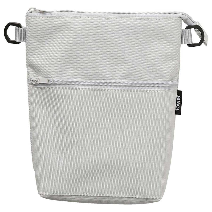 ミニエコバッグ tower タワー コンビニちょい買い保冷＆保温バッグ 保冷剤ポケット 保冷保温 ショルダー 山崎実業 正規品 10165 ライトグレー | tower | 01