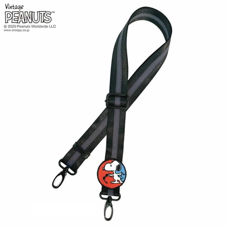 2025新作 スヌーピーバッグ ROOTOTE ルートート IP.WR.ストラップ.ピーナッツ-0G スヌーピーグッズ トートバッグ  Vintage PEANUTS STRAP 8440 ブラック | ROOTOTE