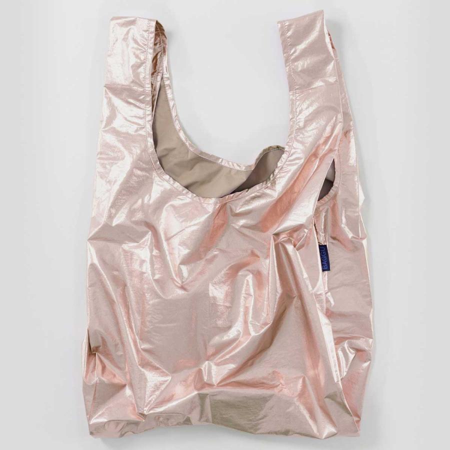 エコバッグ バグー 正規品 BAGGU バグゥ スタンダードバグゥ メタリック 折りたたみ Standard Baggu Metallic ピンクゴールド | BAGGU