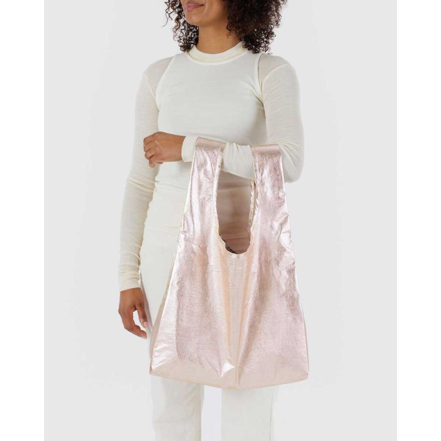 エコバッグ バグー 正規品 BAGGU バグゥ スタンダードバグゥ メタリック 折りたたみ Standard Baggu Metallic ピンクゴールド | BAGGU | 01