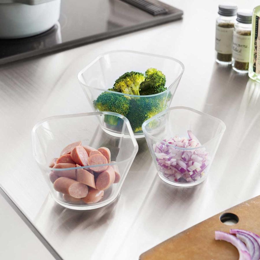 調理ボウル 山崎実業 正規品 tower タワー 電子レンジ対応洗いやすい下ごしらえボウル SML3点セット 耐熱ボウル  10128 クリア | tower