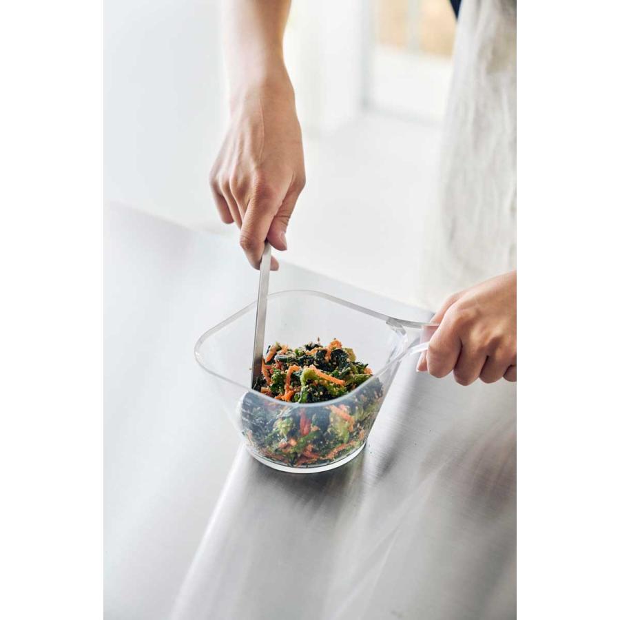 調理ボウル 山崎実業 正規品 tower タワー 電子レンジ対応洗いやすいハンドル付き下ごしらえボウル L 耐熱ボウル  10130 クリア | tower | 05