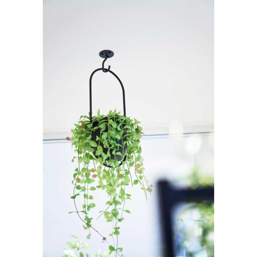 吊り下げフック 山崎実業 正規品 tower タワー 天井から吊り下げできるプランターフック 石こうボード壁対応 観葉植物 モビール  10228 ブラック | tower | 04