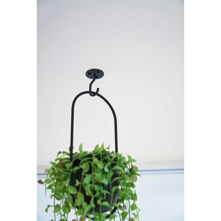 吊り下げフック 山崎実業 正規品 tower タワー 天井から吊り下げできるプランターフック 石こうボード壁対応 観葉植物 モビール  10228 ブラック | tower | 05