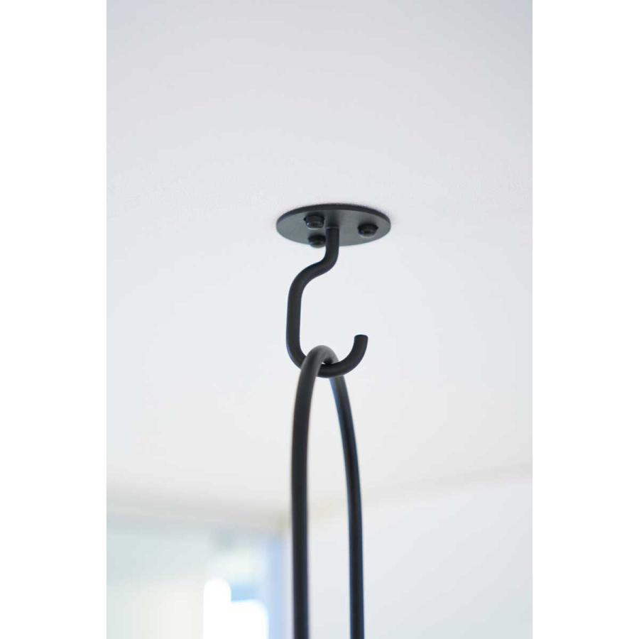 吊り下げフック 山崎実業 正規品 tower タワー 天井から吊り下げできるプランターフック 石こうボード壁対応 観葉植物 モビール  10228 ブラック | tower | 06