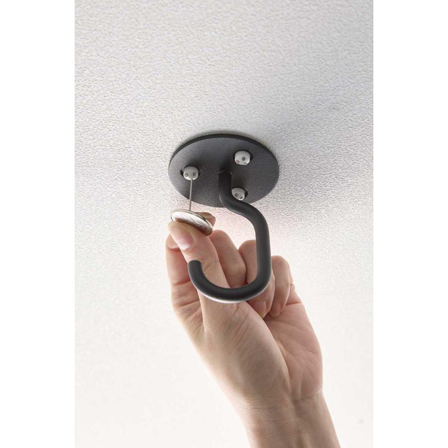 吊り下げフック 山崎実業 正規品 tower タワー 天井から吊り下げできるプランターフック 石こうボード壁対応 観葉植物 モビール  10228 ブラック | tower | 07