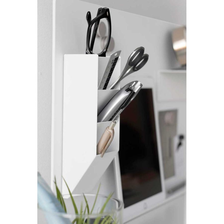 ウォールシェルフ 山崎実業 正規品 tower タワー マグネットペンスタンド スチールパネル対応 ウォールラック 棚 壁掛け  10096 ホワイト | tower | 04