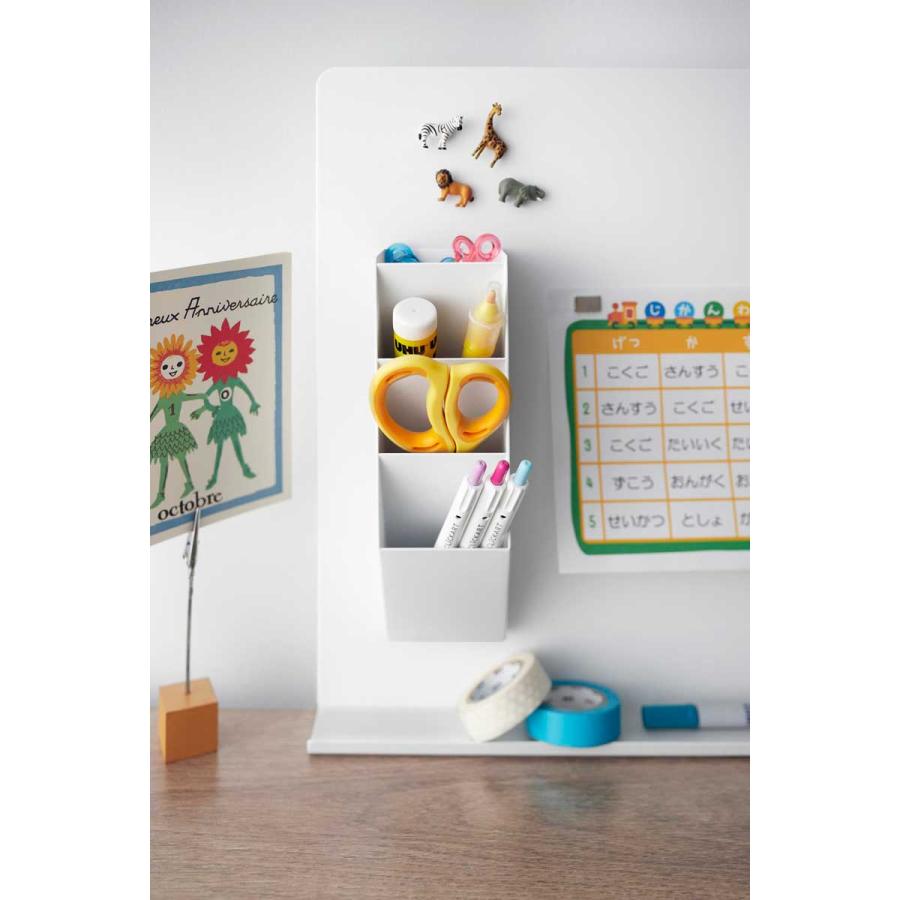 ウォールシェルフ 山崎実業 正規品 tower タワー マグネットペンスタンド スチールパネル対応 ウォールラック 棚 壁掛け  10096 ホワイト | tower | 05