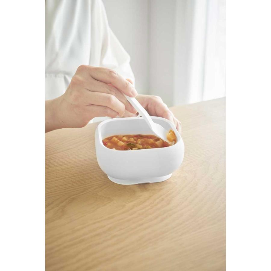 ベビー食器 山崎実業 正規品 tower タワー 吸盤付きシリコーンベビーフードボウル 赤ちゃん 乳幼児  10047 ホワイト | tower | 03