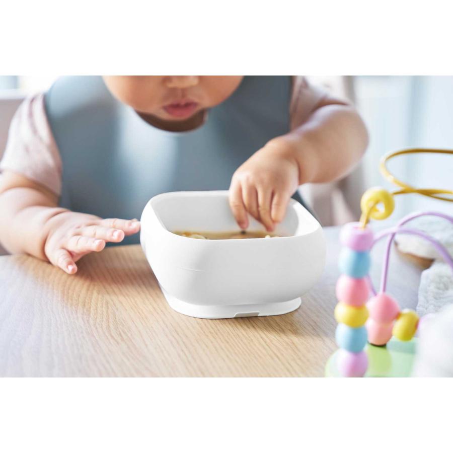 ベビー食器 山崎実業 正規品 tower タワー 吸盤付きシリコーンベビーフードボウル 赤ちゃん 乳幼児  10047 ホワイト | tower | 06