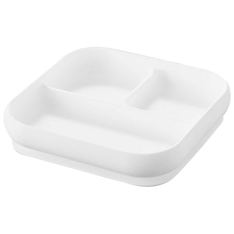 ベビー食器 山崎実業 正規品 tower タワー 吸盤付きシリコーンベビーフードトレー 赤ちゃん 乳幼児  10049 ホワイト | tower | 01