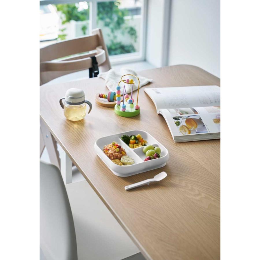 ベビー食器 山崎実業 正規品 tower タワー 吸盤付きシリコーンベビーフードトレー 赤ちゃん 乳幼児  10049 ホワイト | tower | 02