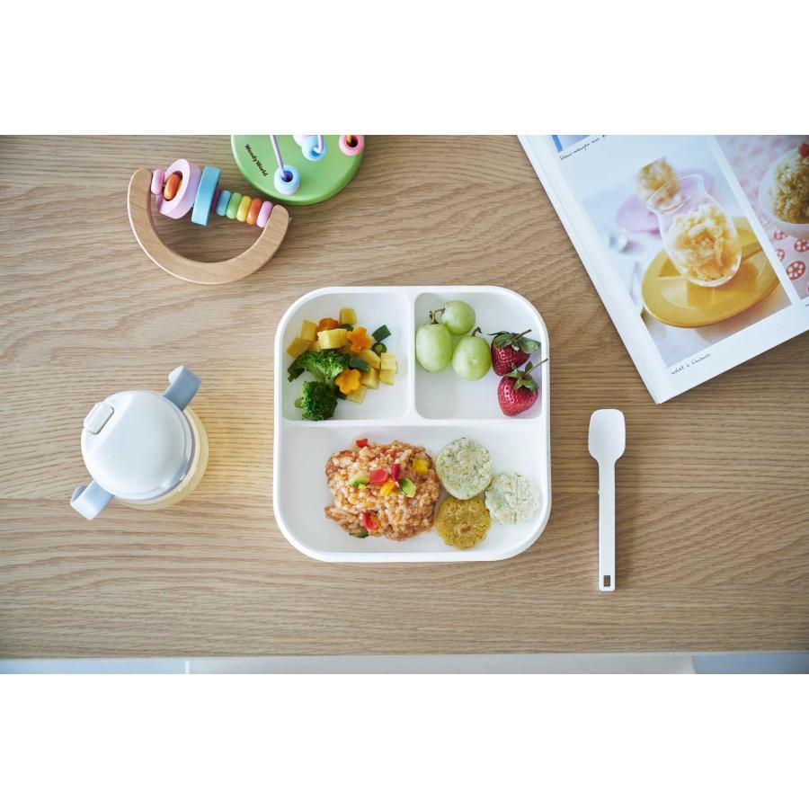 ベビー食器 山崎実業 正規品 tower タワー 吸盤付きシリコーンベビーフードトレー 赤ちゃん 乳幼児  10049 ホワイト | tower | 04