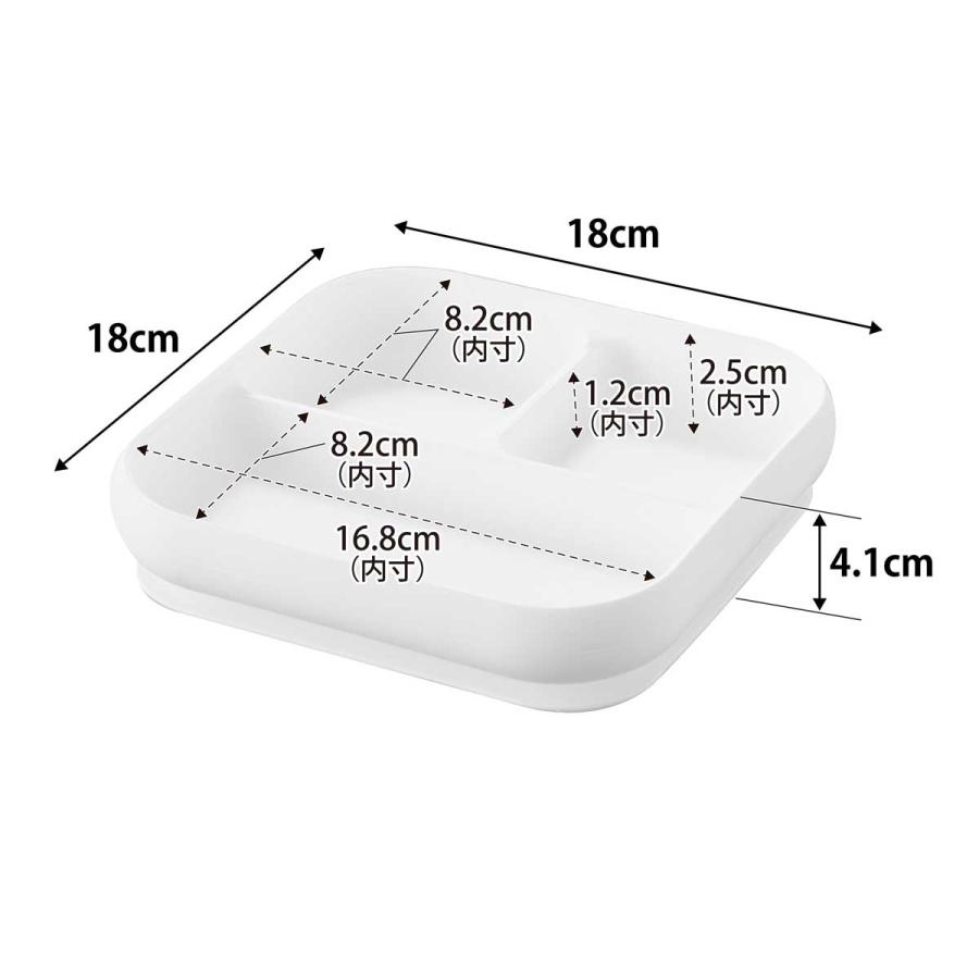 ベビー食器 山崎実業 正規品 tower タワー 吸盤付きシリコーンベビーフードトレー 赤ちゃん 乳幼児  10049 ホワイト | tower | 08