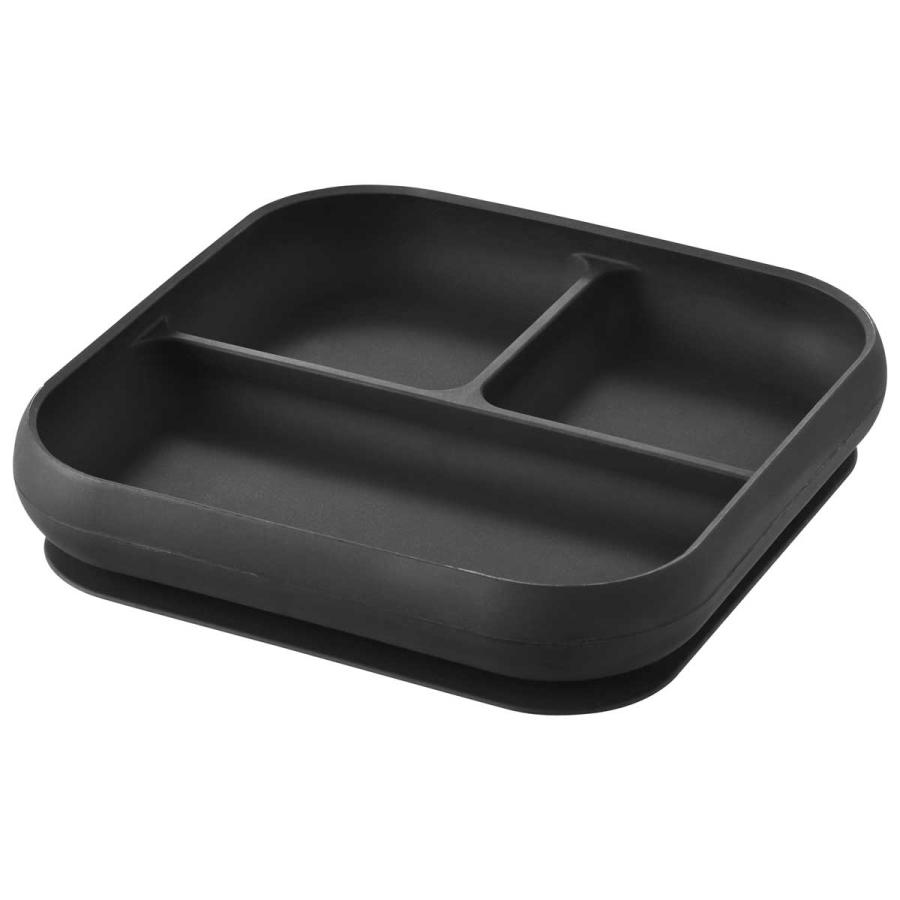 ベビー食器 山崎実業 正規品 tower タワー 吸盤付きシリコーンベビーフードトレー 赤ちゃん 乳幼児  10050 ブラック | tower | 01