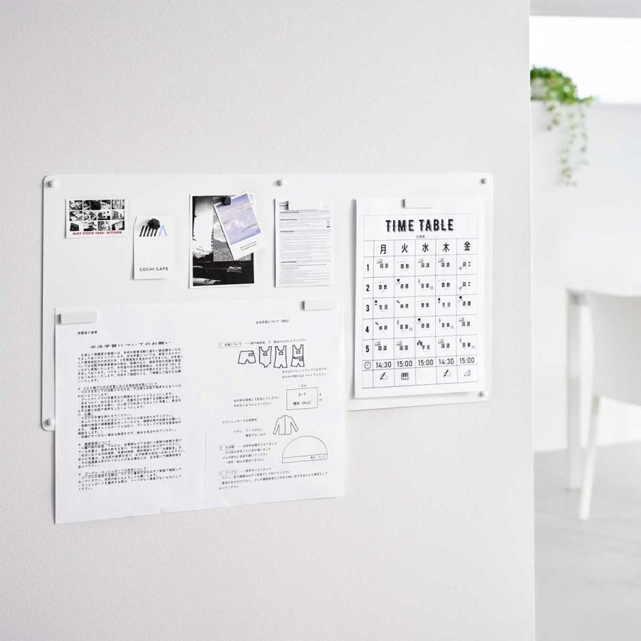 マグネットボード 山崎実業 正規品 tower タワー ウォールプリントスチールパネル L 石こうボード壁対応 スチール製パネル  10155 ホワイト | tower