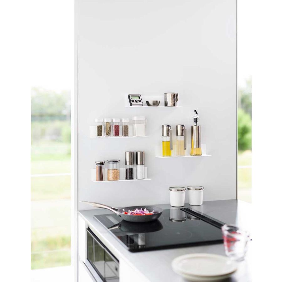 調味料ラック 山崎実業 正規品 tower タワー マグネットキッチン棚 S スパイスラック  10011 ホワイト | tower | 02