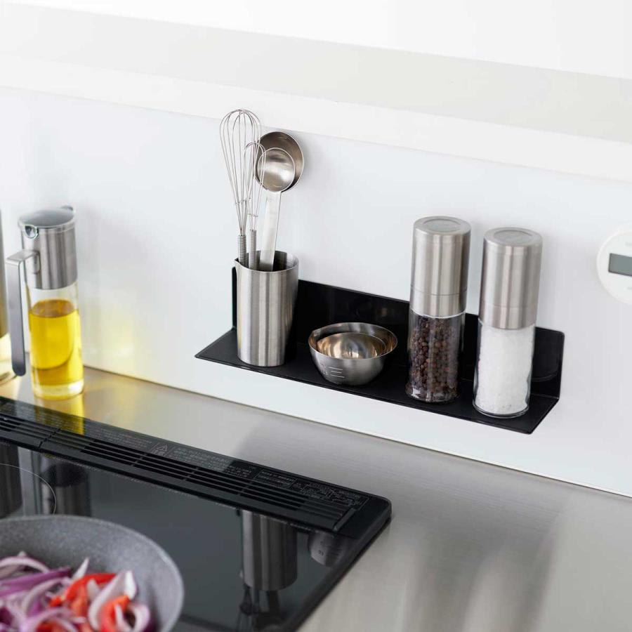 調味料ラック 山崎実業 正規品 tower タワー マグネットキッチン棚 S スパイスラック  10012 ブラック | tower