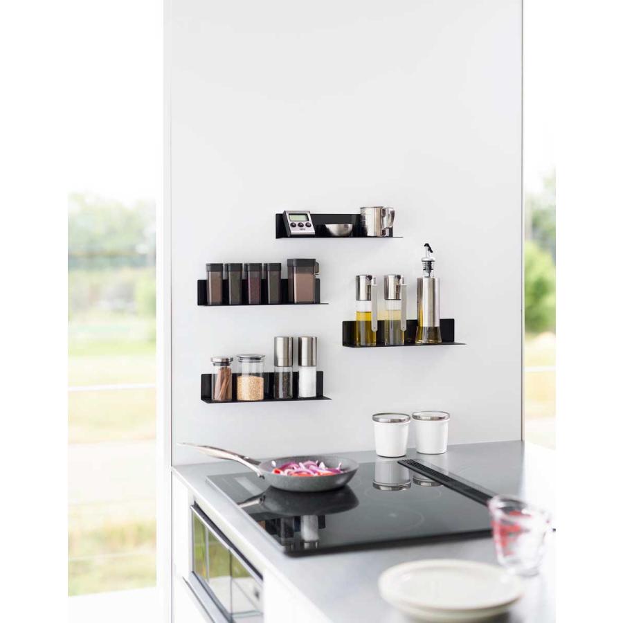 調味料ラック 山崎実業 正規品 tower タワー マグネットキッチン棚 S スパイスラック  10012 ブラック | tower | 02