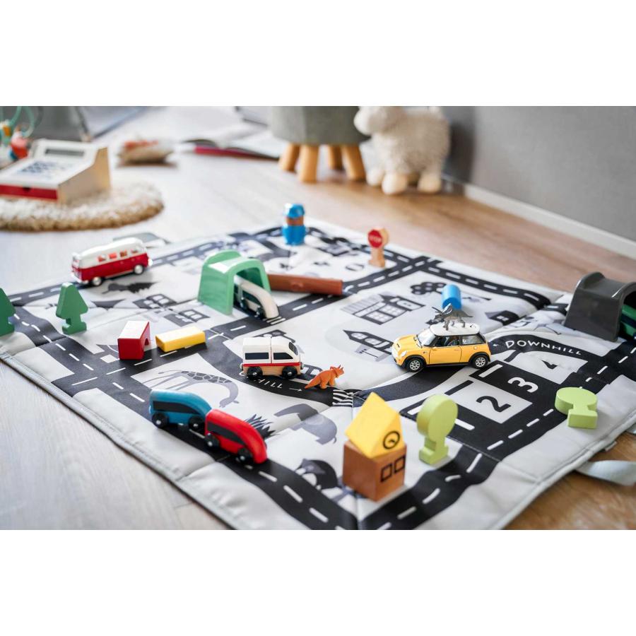 おもちゃ箱 山崎実業 正規品 tower タワー プレイマットにもなるおもちゃ収納 おもちゃ収納  10169 ライトグレー | tower | 02