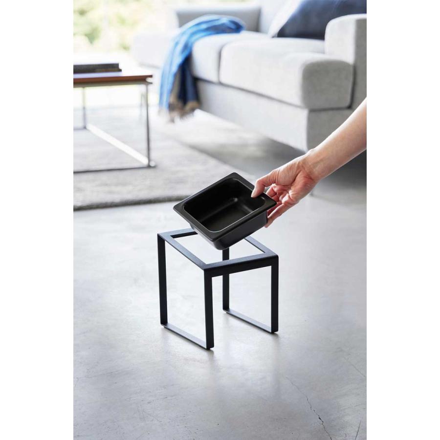 ペットフードボウル 山崎実業 正規品 nooks ヌークス ペットフードボウルスタンド 斜めハイタイプ ペット用品  10036 ブラック | 山崎実業 | 06