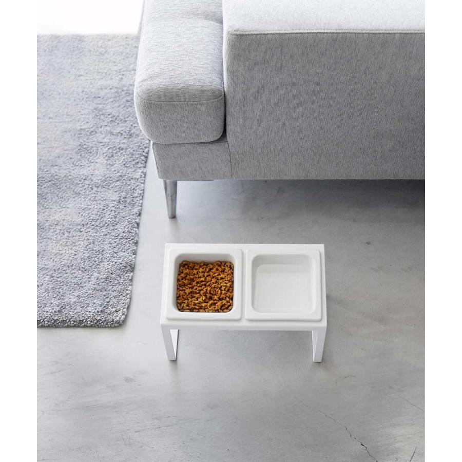 ペットフードボウル 山崎実業 正規品 nooks ヌークス ペットフードボウルスタンドセット 斜めハイタイプ ペット用品  10037 ホワイト | 山崎実業 | 03