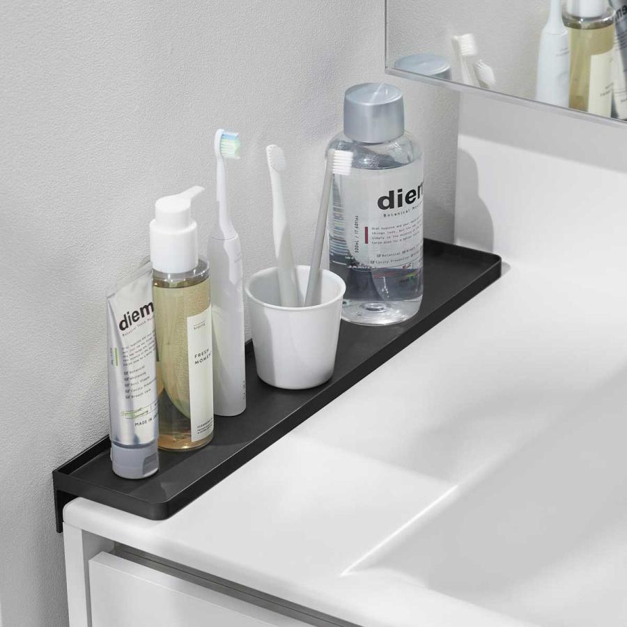 洗面台収納 山崎実業 正規品 tower タワー 洗面台横隙間トレー 洗面所 サニタリー  10136 ブラック | tower