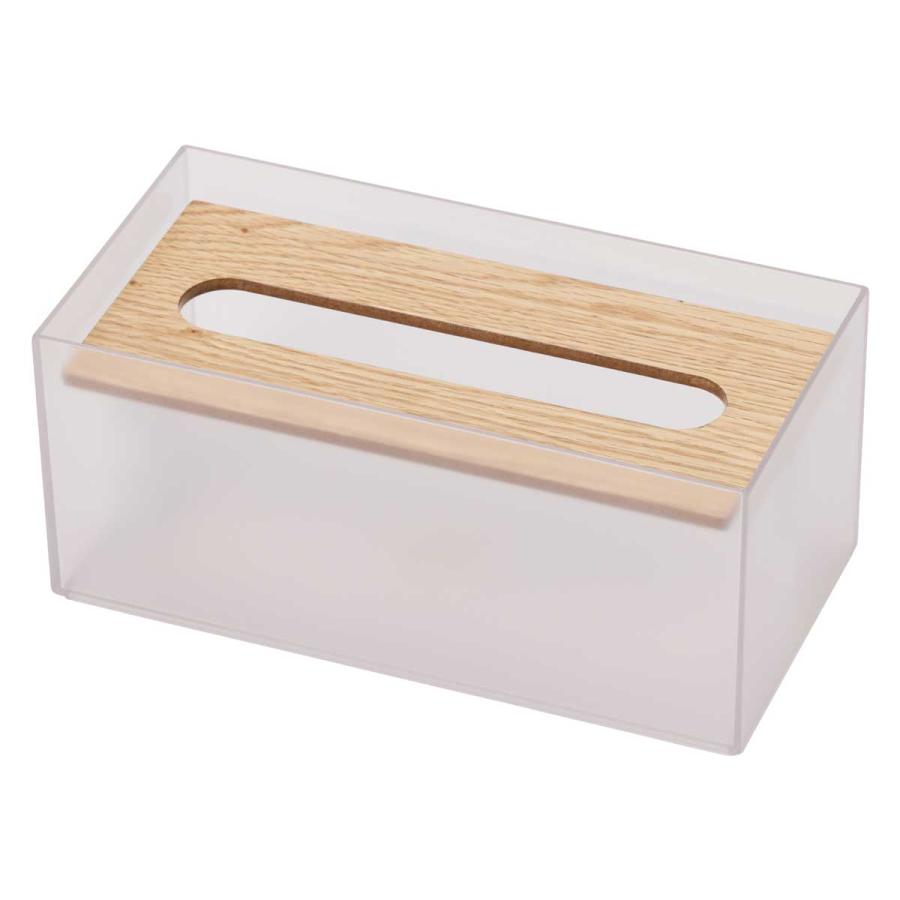 ティッシュケース 正規品 Like-it ライクイット ティッシュボックス リバーシブル木蓋 ティッシュカバー THR-02 クリア | 