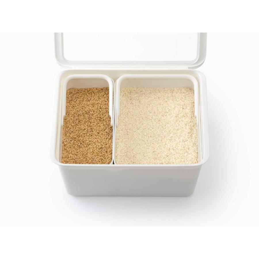 米びつ 正規品 Like-it ライクイット フタ付きストックケース 米びつ インナーセット 収納ストッカー LBK-50 ホワイト |  | 02