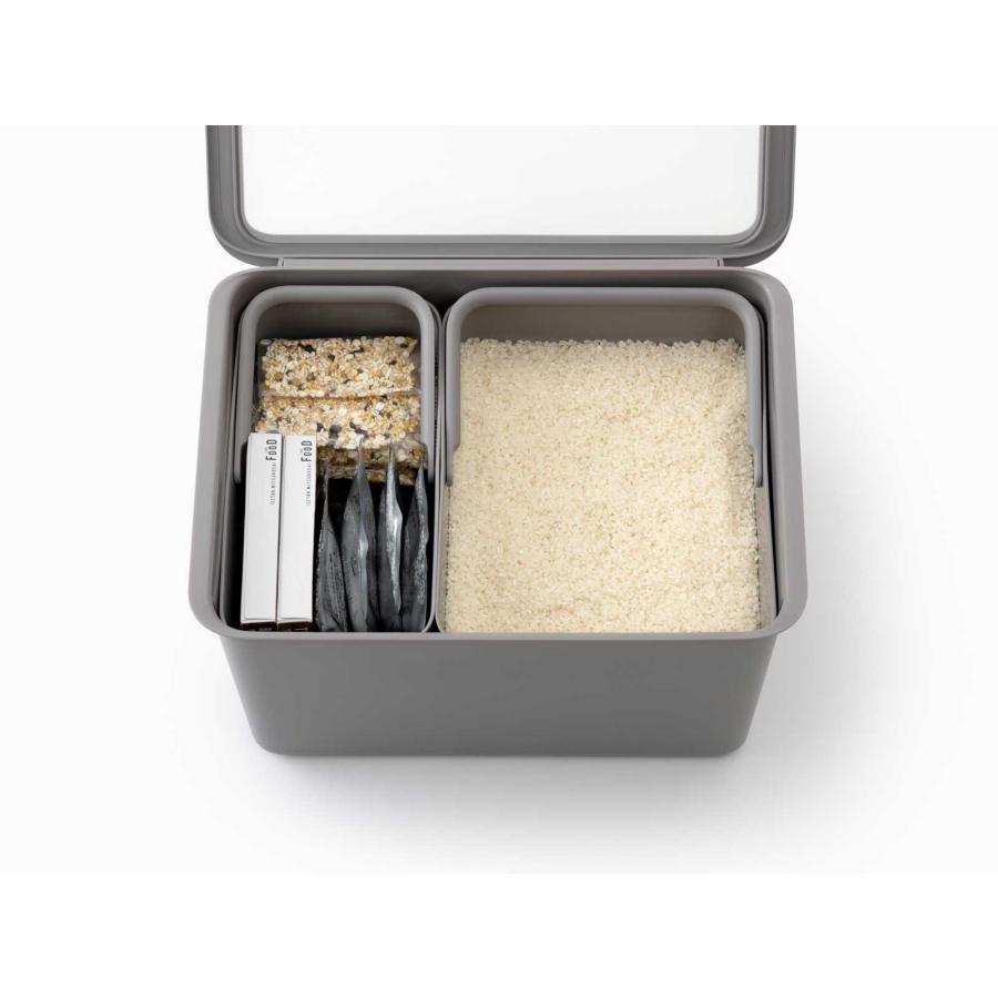 米びつ 正規品 Like-it ライクイット フタ付きストックケース 米びつ インナーセット 収納ストッカー LBK-50 ブラック |  | 03